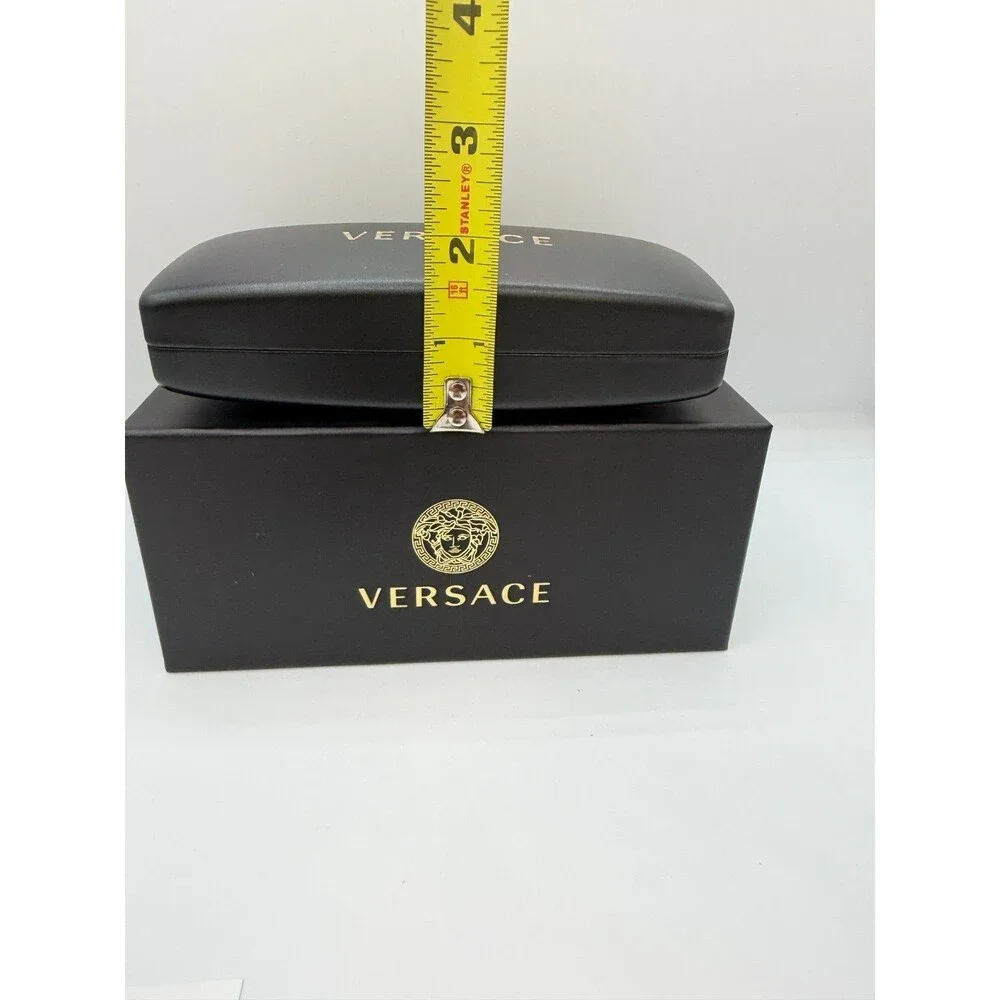 Versace Eyeglasses Sunglasses Case Set w/ Box Cloth Booklet Authentic Black